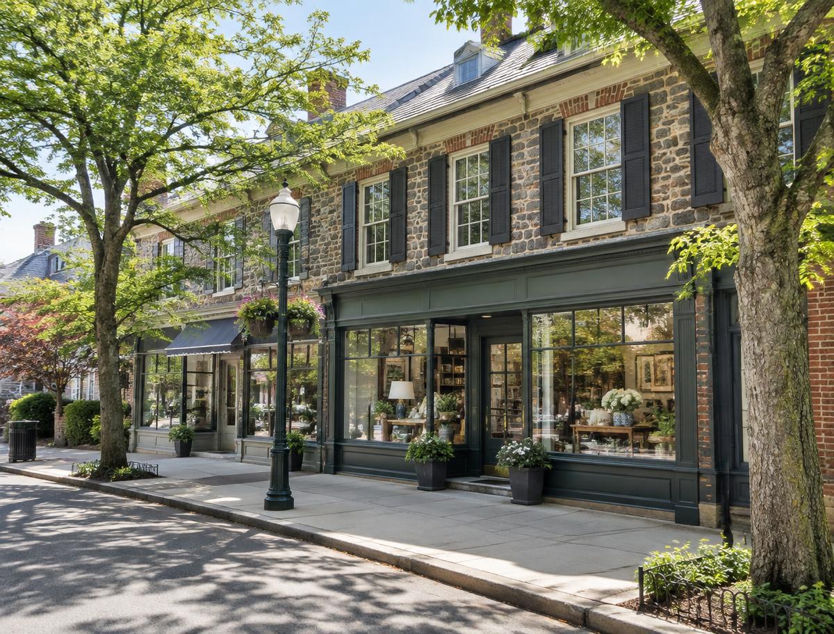 Highland Avenue near Germantown Avenue in historic Chestnut Hill